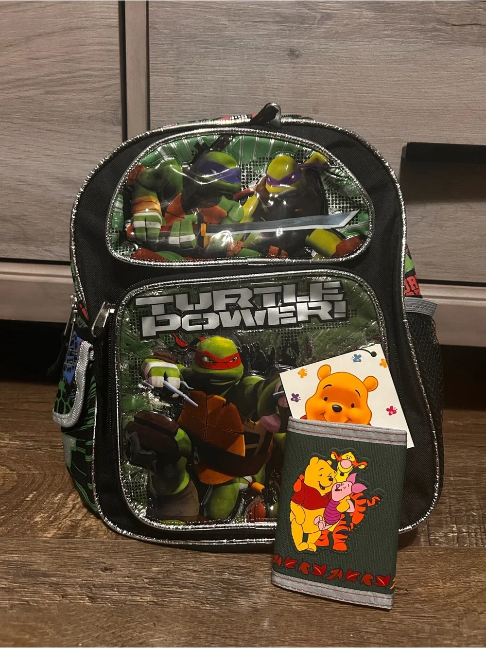 Vintage Y2K 12inch Ninja Turtles Backpack + Wallet
